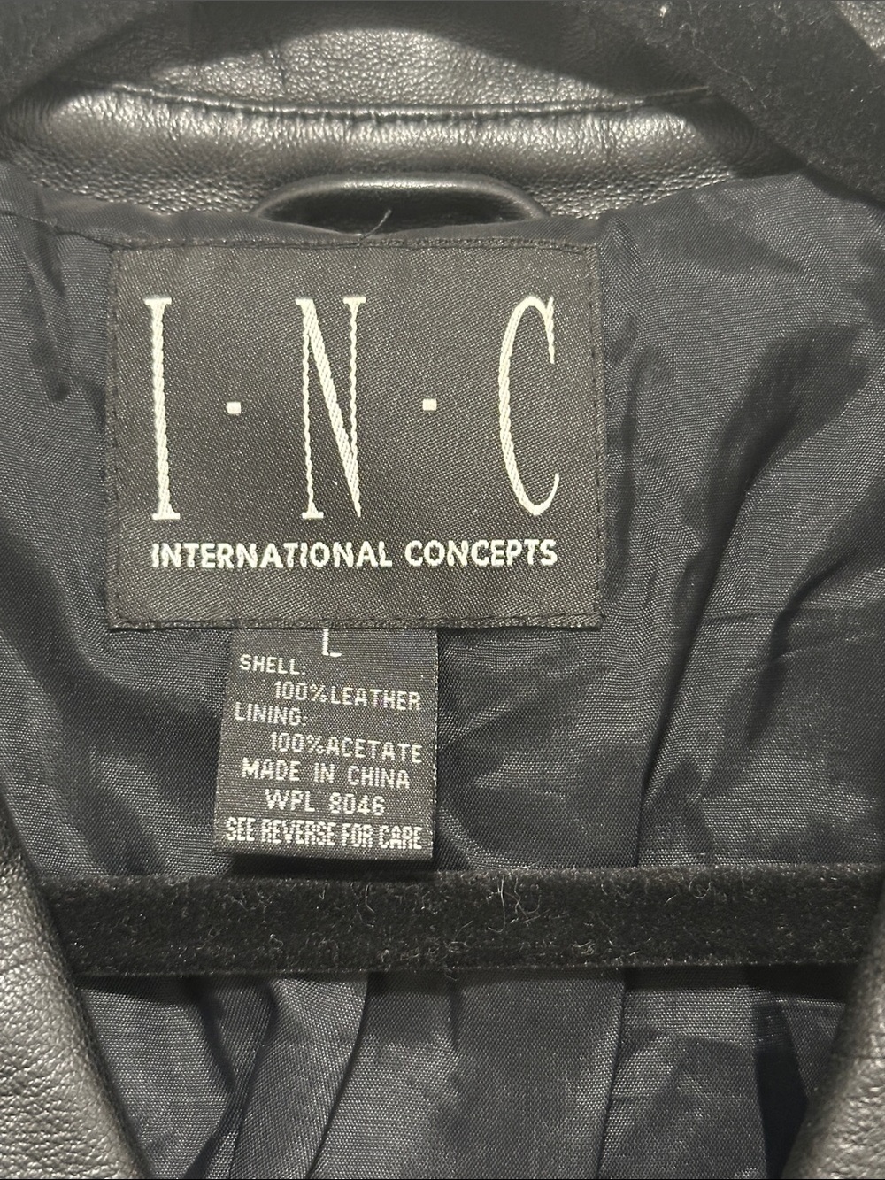 INC International Concepts Black Leather Belted Trench Coat - Picture 2 of 8